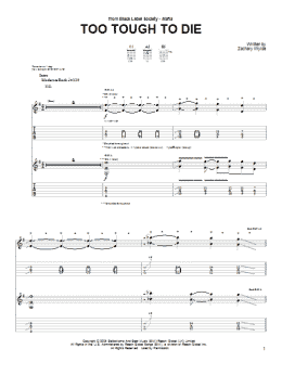 page one of Too Tough To Die (Guitar Tab)