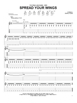 page one of Spread Your Wings (Guitar Tab)