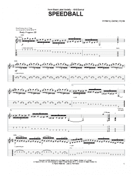 page one of Speedball (Guitar Tab)