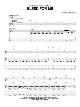 page one of Bleed For Me (Guitar Tab)