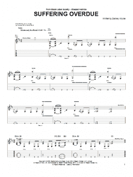 page one of Suffering Overdue (Guitar Tab)