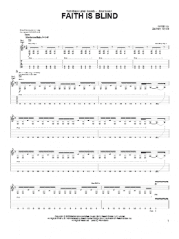page one of Faith Is Blind (Guitar Tab)