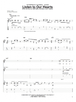 page one of Listen To Our Hearts (Guitar Tab)