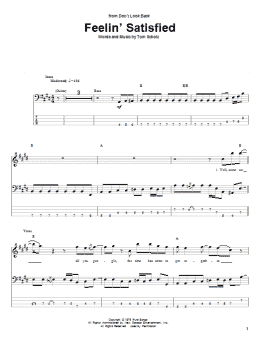 page one of Feelin' Satisfied (Bass Guitar Tab)