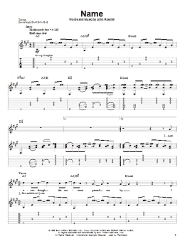 page one of Name (Guitar Tab (Single Guitar))