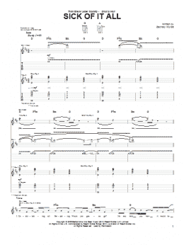 page one of Sick Of It All (Guitar Tab)