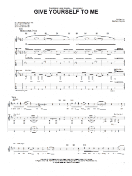 page one of Give Yourself To Me (Guitar Tab)