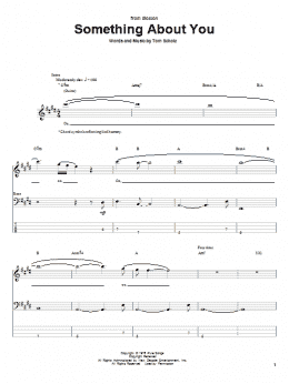 page one of Something About You (Bass Guitar Tab)