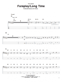 page one of Foreplay/Long Time (Long Time) (Bass Guitar Tab)