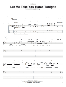 page one of Let Me Take You Home Tonight (Bass Guitar Tab)