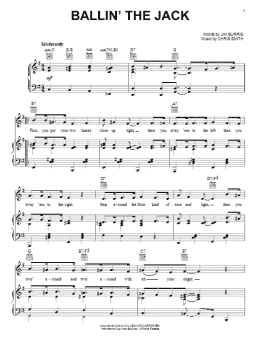 page one of Ballin' The Jack (Piano, Vocal & Guitar Chords (Right-Hand Melody))