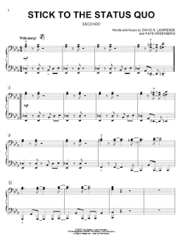 page one of Stick To The Status Quo (Piano Duet)