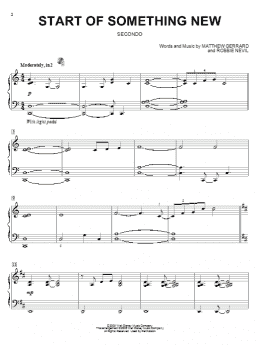 page one of Start Of Something New (Piano Duet)