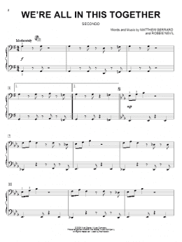 page one of We're All In This Together (from High School Musical) (Piano Duet)