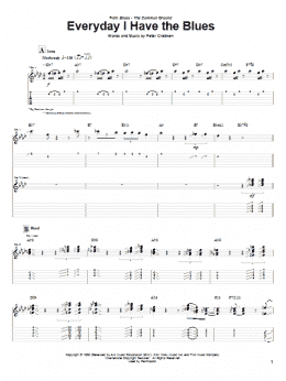page one of Everyday I Have The Blues (Guitar Tab)