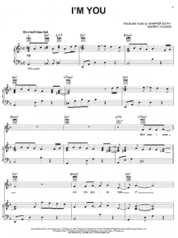 page one of I'm You (Piano, Vocal & Guitar Chords (Right-Hand Melody))