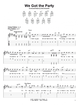 page one of We Got The Party (Easy Guitar Tab)
