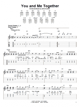 page one of You And Me Together (Easy Guitar Tab)