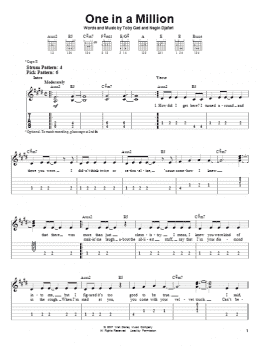 page one of One In A Million (Easy Guitar Tab)