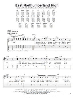 page one of East Northumberland High (Easy Guitar Tab)