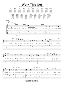 page one of Work This Out (Easy Guitar Tab)