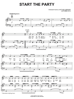 page one of Start The Party (Piano, Vocal & Guitar Chords (Right-Hand Melody))