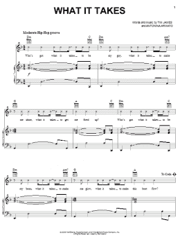 page one of What It Takes (Piano, Vocal & Guitar Chords (Right-Hand Melody))