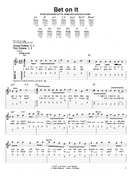 page one of Bet On It (Easy Guitar Tab)