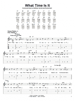 page one of What Time Is It (Easy Guitar Tab)