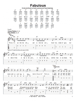 page one of Fabulous (Easy Guitar Tab)