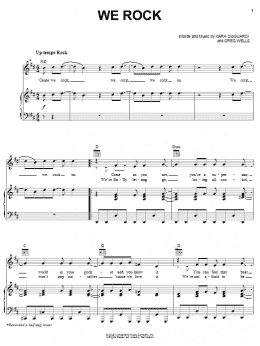 page one of We Rock (Piano, Vocal & Guitar Chords (Right-Hand Melody))