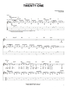 page one of Twenty-One (Guitar Tab)