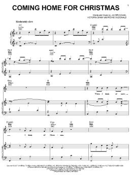 page one of Coming Home For Christmas (Piano, Vocal & Guitar Chords (Right-Hand Melody))