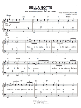 page one of Bella Notte (This Is The Night) (from Lady And The Tramp) (Accordion)