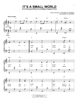 page one of It's A Small World (Accordion)