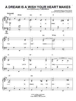 page one of A Dream Is A Wish Your Heart Makes (from Cinderella) (Accordion)