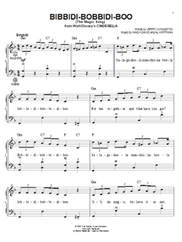 page one of Bibbidi-Bobbidi-Boo (The Magic Song) (from Cinderella) (Accordion)