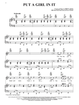 page one of Put A Girl In It (Piano, Vocal & Guitar Chords (Right-Hand Melody))