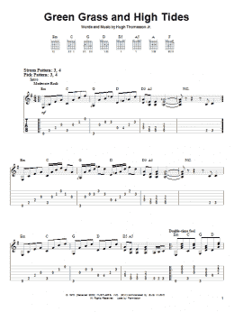 page one of Green Grass And High Tides (Easy Guitar Tab)