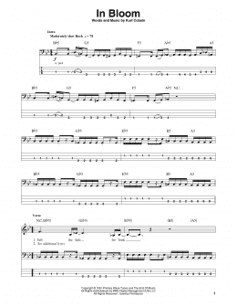 page one of In Bloom (Bass Guitar Tab)