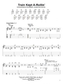 page one of Train Kept A-Rollin' (Easy Guitar Tab)