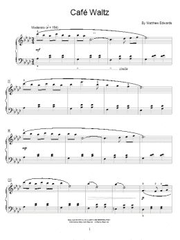 page one of Cafe Waltz (Educational Piano)