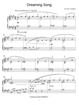 page one of Dreaming Song (Educational Piano)
