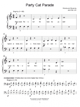 page one of Party Cat Parade (Educational Piano)