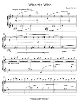 page one of Wizard's Wish (Educational Piano)