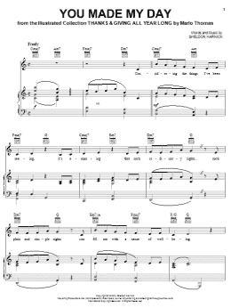 page one of You Made My Day (Piano, Vocal & Guitar Chords (Right-Hand Melody))