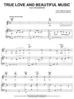 page one of True Love And Beautiful Music (Piano, Vocal & Guitar Chords (Right-Hand Melody))