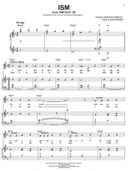 page one of Ism (Piano, Vocal & Guitar Chords (Right-Hand Melody))