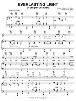 page one of Everlasting Light (A Song For Chanukah) (Piano, Vocal & Guitar Chords (Right-Hand Melody))