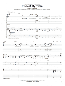 page one of It's Not My Time (Guitar Tab)